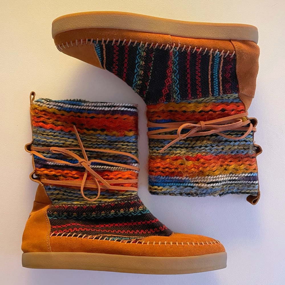 Toms Leather Nepal Cognac Boots